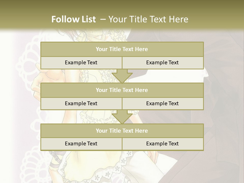 A Man And A Woman Kissing In Front Of A Green Background PowerPoint Template