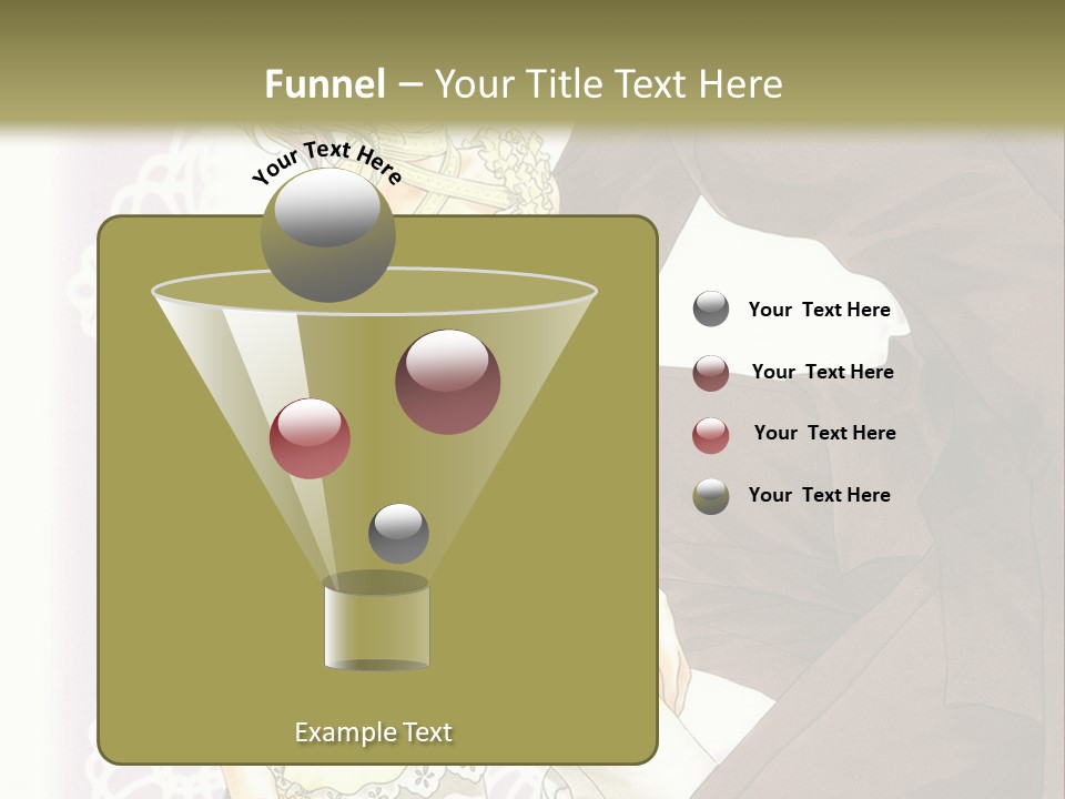 A Man And A Woman Kissing In Front Of A Green Background PowerPoint Template
