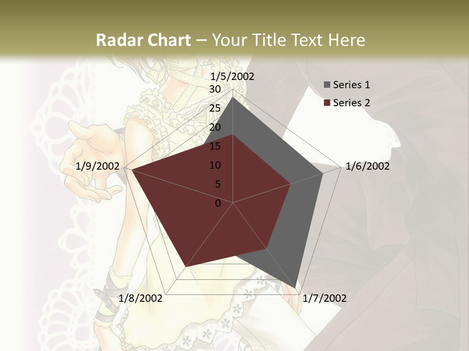 A Man And A Woman Kissing In Front Of A Green Background PowerPoint Template