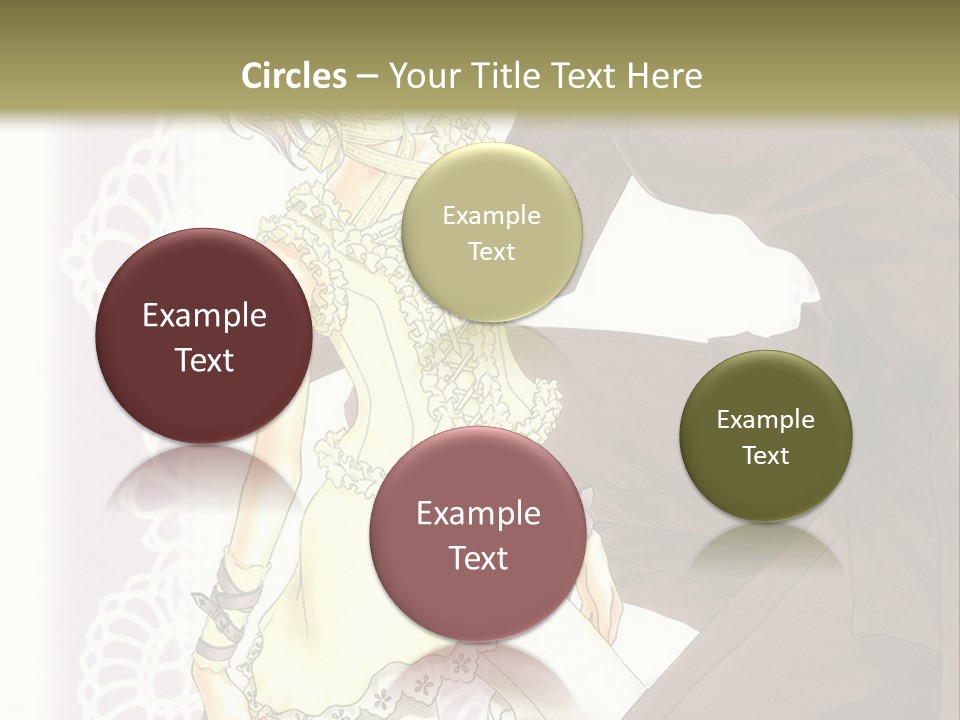 A Man And A Woman Kissing In Front Of A Green Background PowerPoint Template