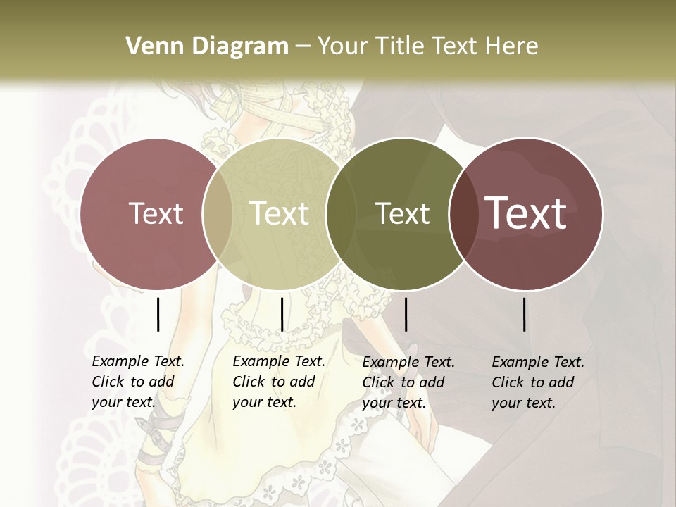 A Man And A Woman Kissing In Front Of A Green Background PowerPoint Template