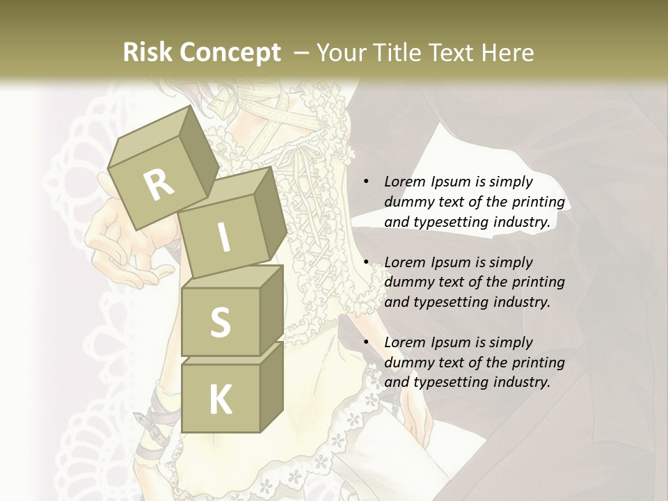 A Man And A Woman Kissing In Front Of A Green Background PowerPoint Template