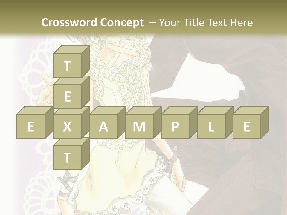 A Man And A Woman Kissing In Front Of A Green Background PowerPoint Template