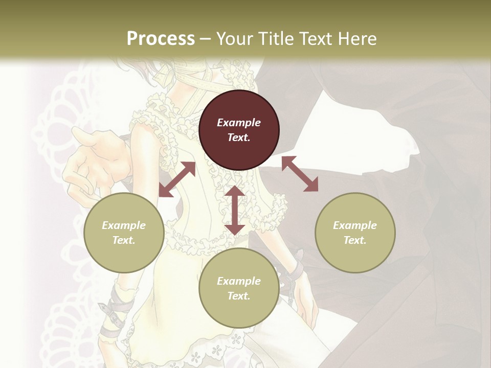 A Man And A Woman Kissing In Front Of A Green Background PowerPoint Template