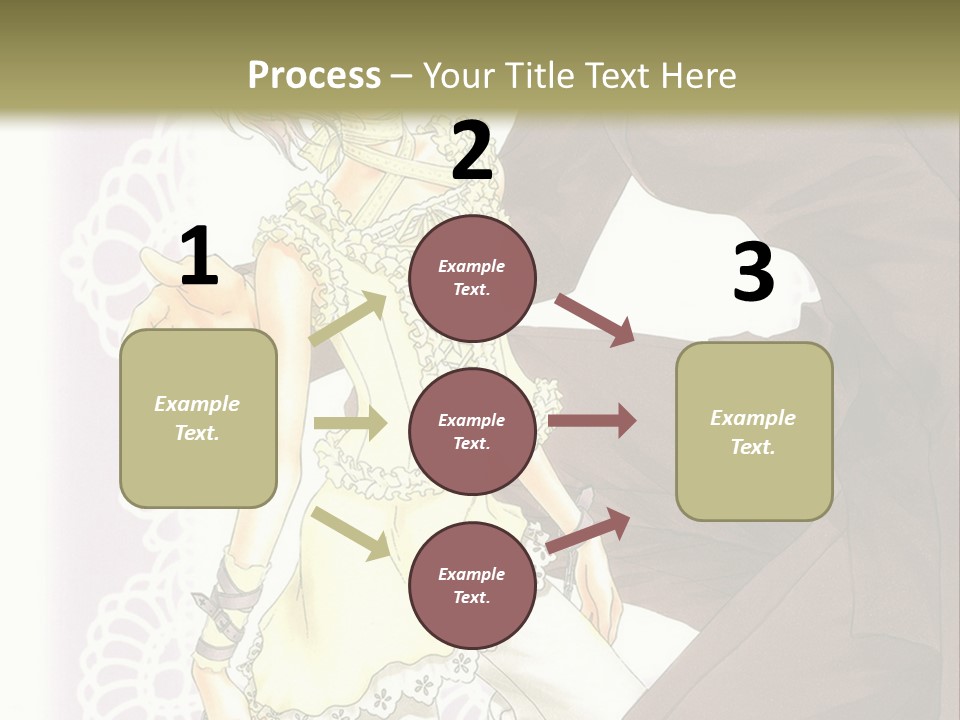 A Man And A Woman Kissing In Front Of A Green Background PowerPoint Template