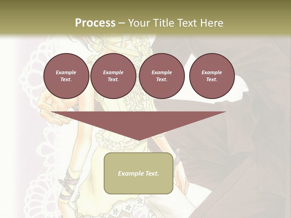 A Man And A Woman Kissing In Front Of A Green Background PowerPoint Template