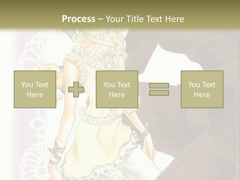 A Man And A Woman Kissing In Front Of A Green Background PowerPoint Template