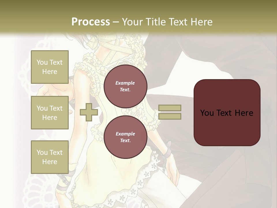 A Man And A Woman Kissing In Front Of A Green Background PowerPoint Template