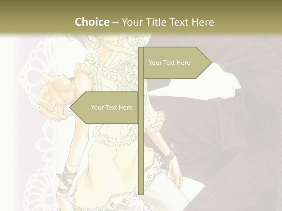 A Man And A Woman Kissing In Front Of A Green Background PowerPoint Template