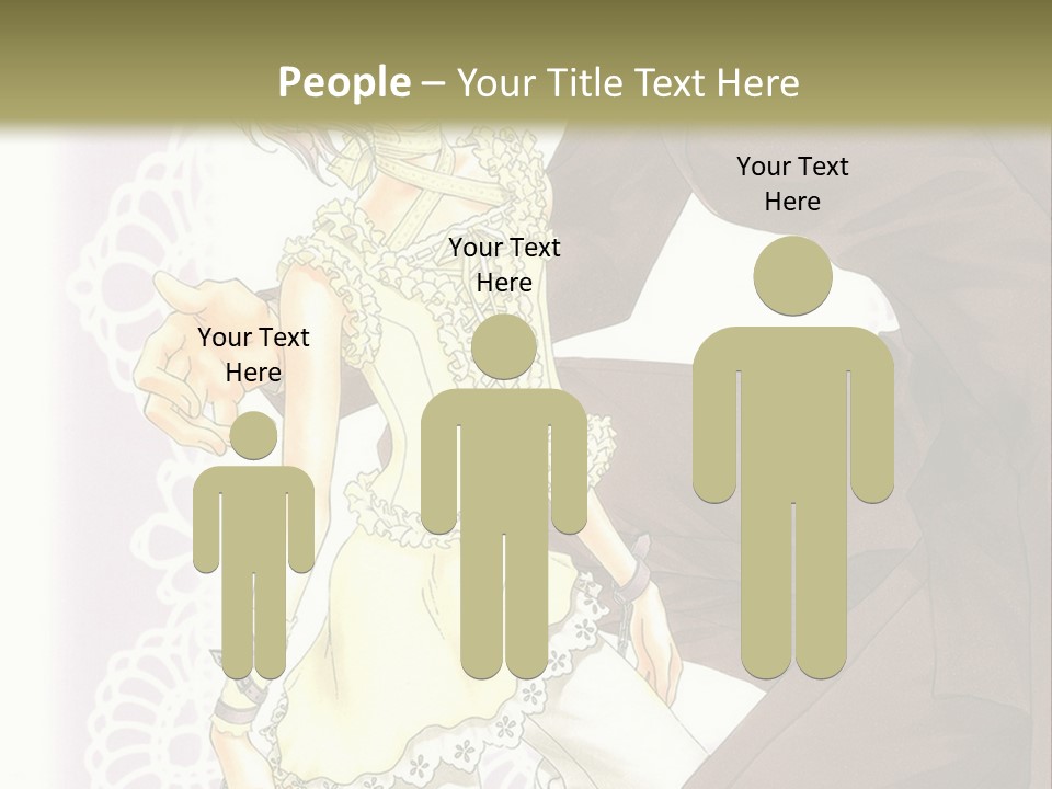 A Man And A Woman Kissing In Front Of A Green Background PowerPoint Template