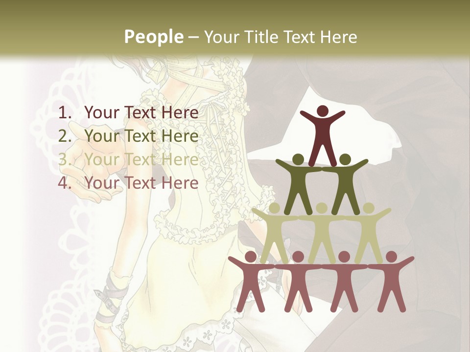 A Man And A Woman Kissing In Front Of A Green Background PowerPoint Template