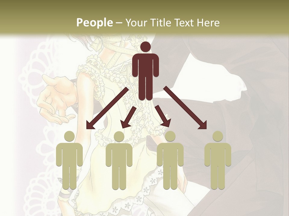 A Man And A Woman Kissing In Front Of A Green Background PowerPoint Template