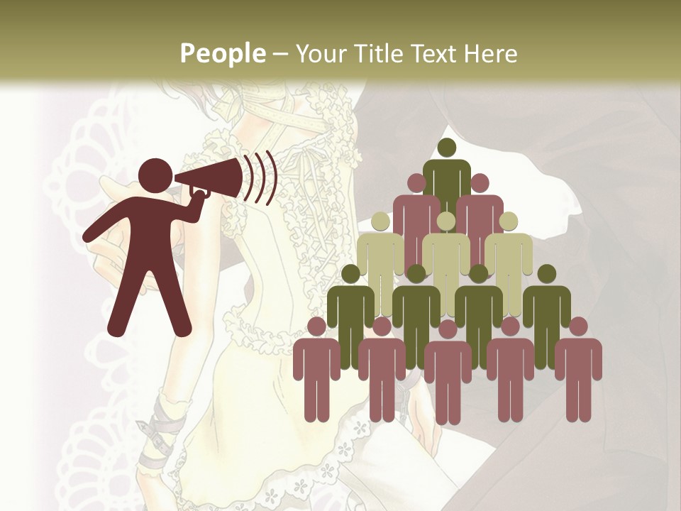 A Man And A Woman Kissing In Front Of A Green Background PowerPoint Template