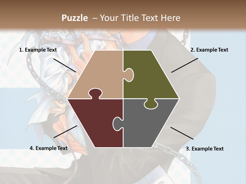 A Couple Of Anime Characters Holding Each Other PowerPoint Template