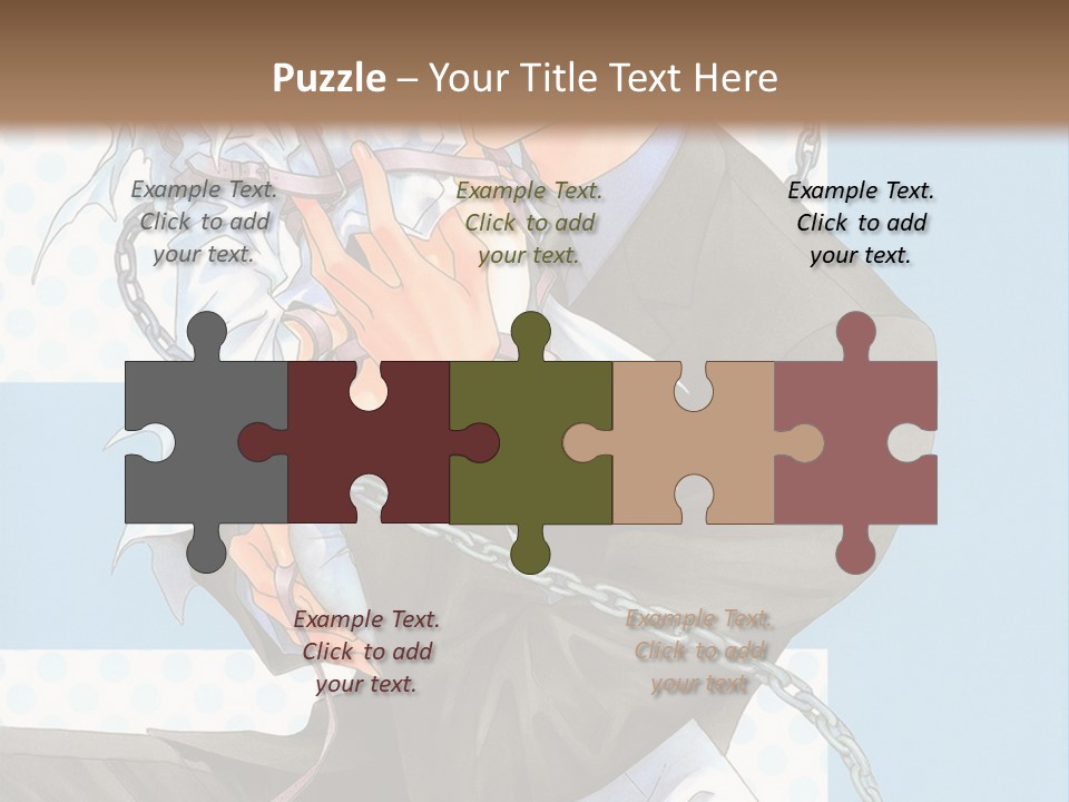 A Couple Of Anime Characters Holding Each Other PowerPoint Template