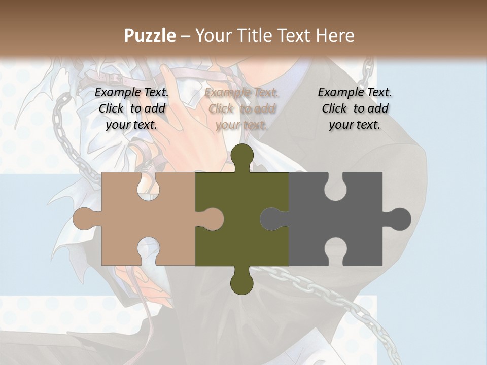 A Couple Of Anime Characters Holding Each Other PowerPoint Template