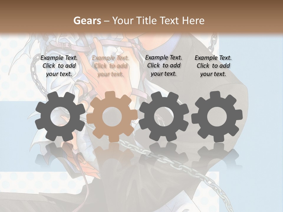 A Couple Of Anime Characters Holding Each Other PowerPoint Template