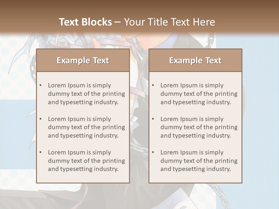 A Couple Of Anime Characters Holding Each Other PowerPoint Template
