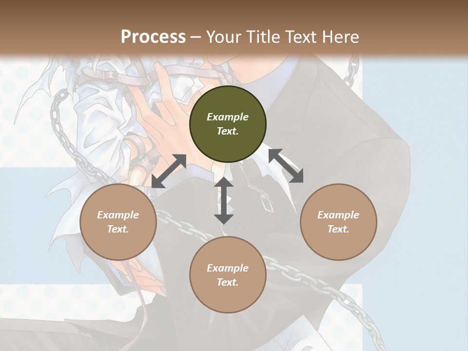 A Couple Of Anime Characters Holding Each Other PowerPoint Template