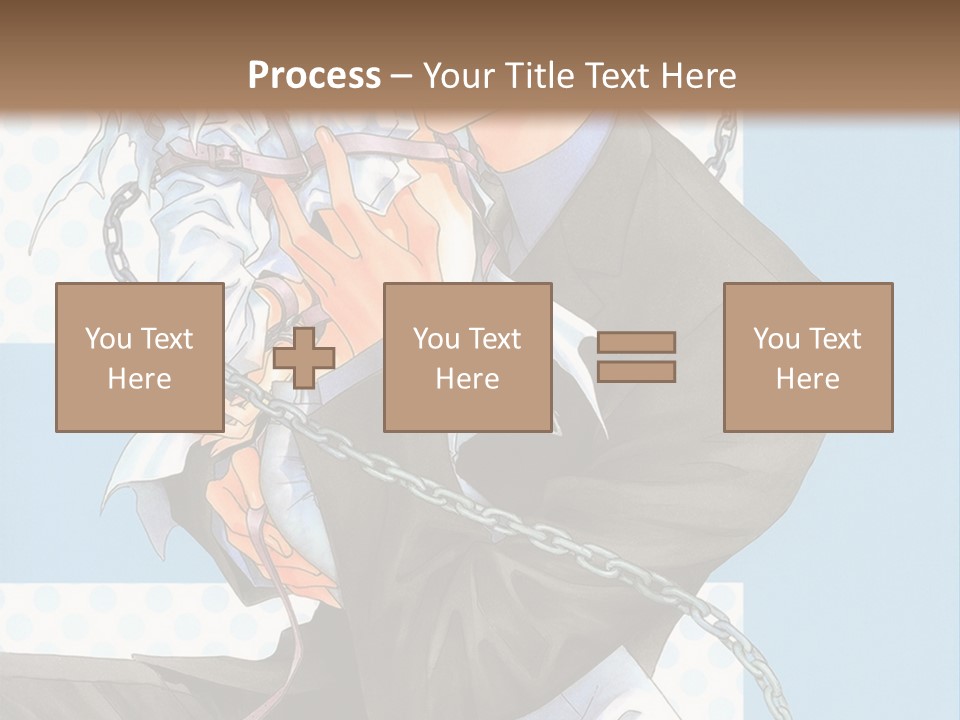 A Couple Of Anime Characters Holding Each Other PowerPoint Template