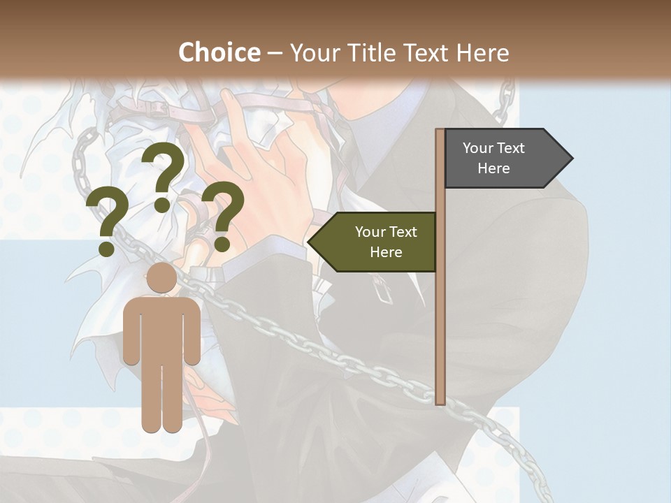 A Couple Of Anime Characters Holding Each Other PowerPoint Template