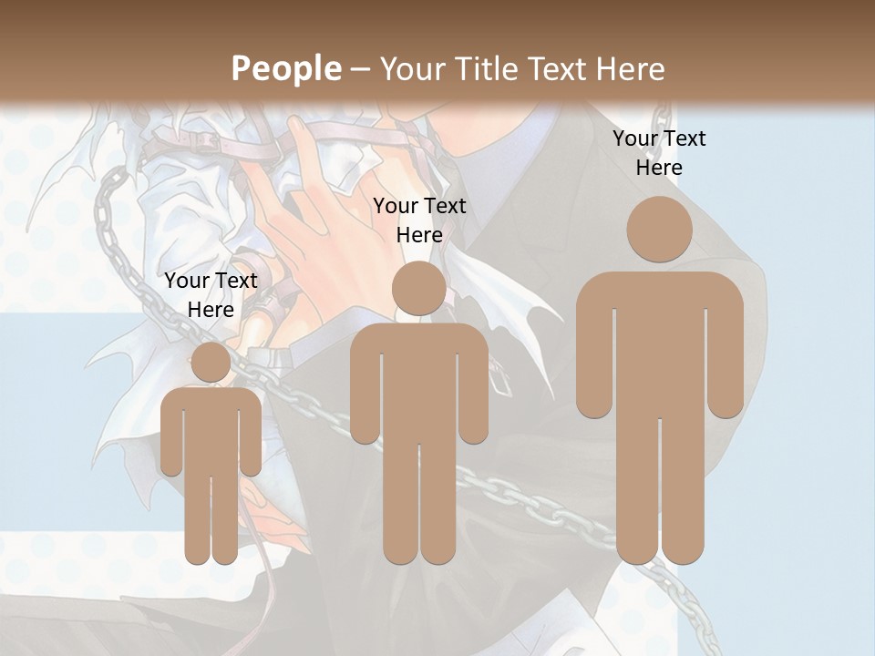 A Couple Of Anime Characters Holding Each Other PowerPoint Template