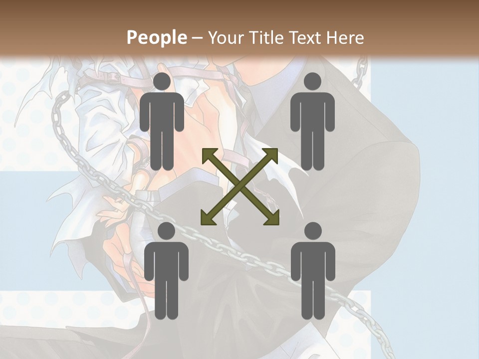 A Couple Of Anime Characters Holding Each Other PowerPoint Template