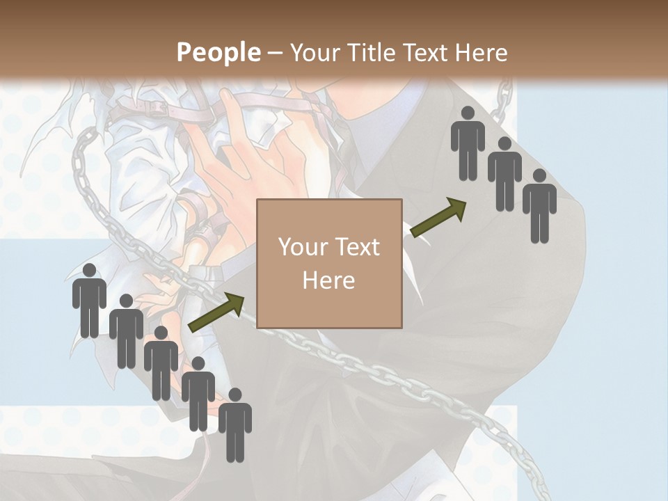 A Couple Of Anime Characters Holding Each Other PowerPoint Template