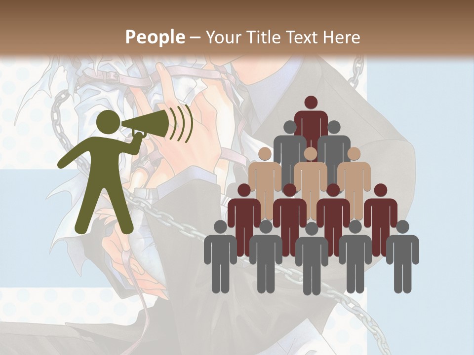 A Couple Of Anime Characters Holding Each Other PowerPoint Template