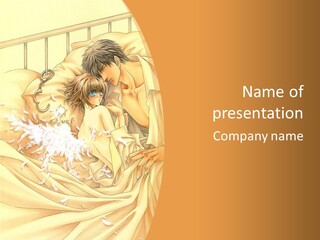 A Man And A Woman Laying In Bed Together PowerPoint Template