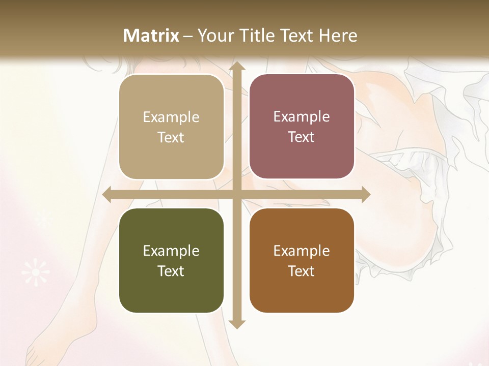 A Naked Woman Is Sitting On A Pink Background PowerPoint Template