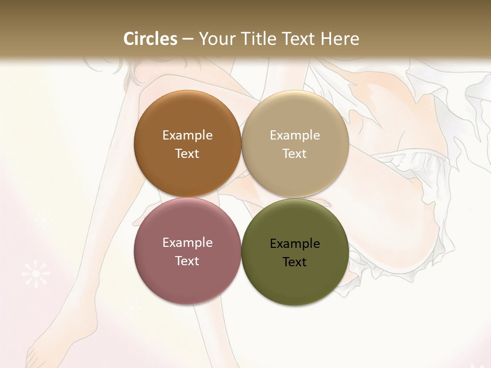 A Naked Woman Is Sitting On A Pink Background PowerPoint Template