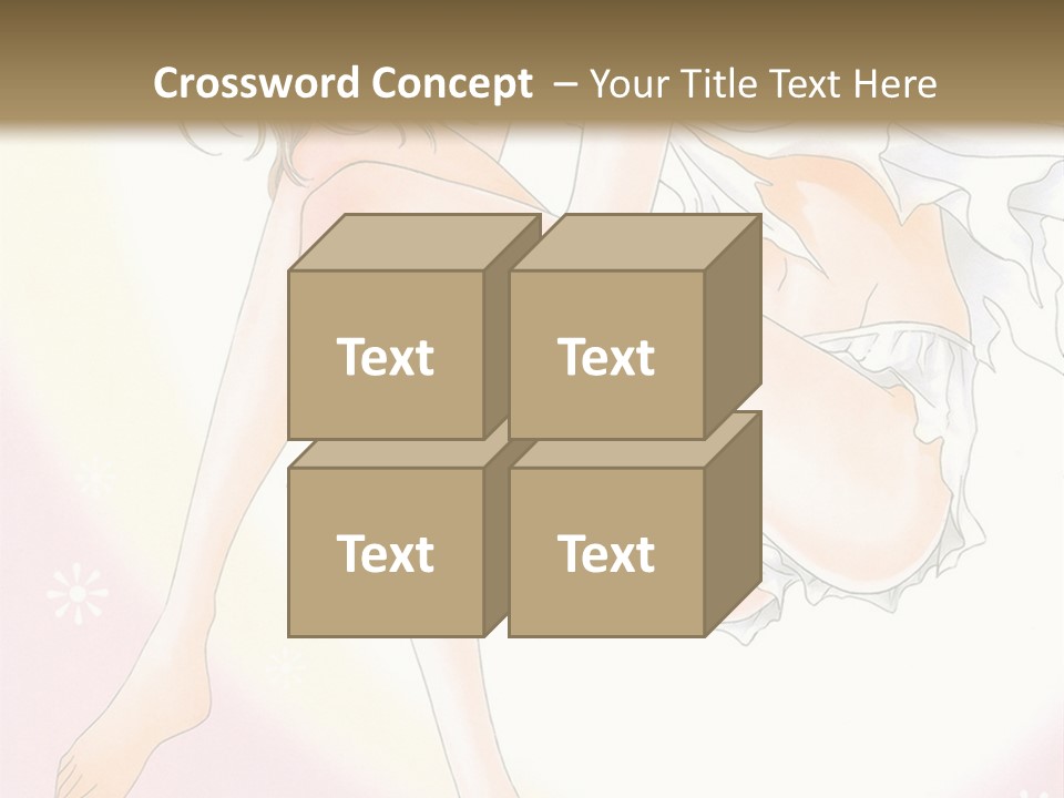 A Naked Woman Is Sitting On A Pink Background PowerPoint Template