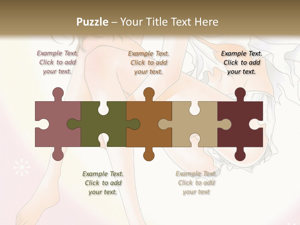 A Naked Woman Is Sitting On A Pink Background PowerPoint Template