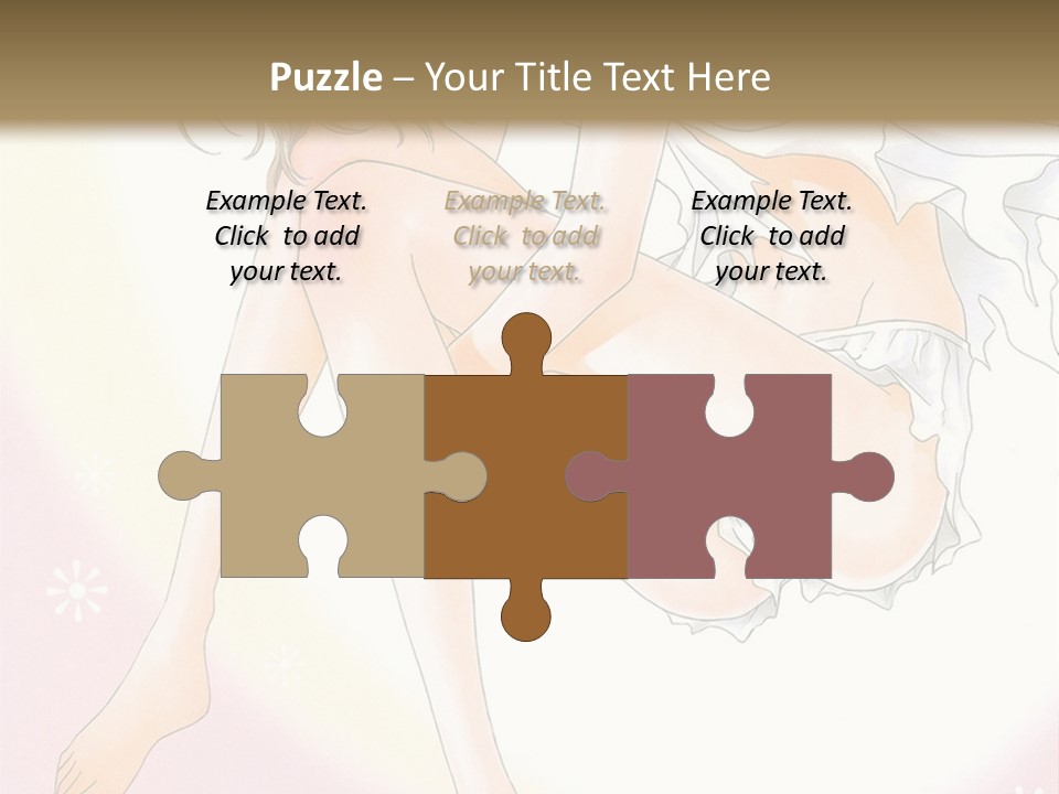 A Naked Woman Is Sitting On A Pink Background PowerPoint Template