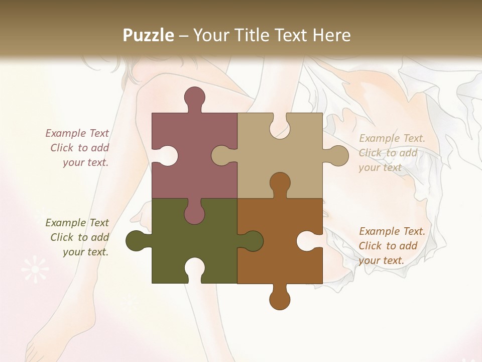 A Naked Woman Is Sitting On A Pink Background PowerPoint Template