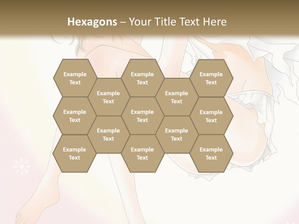 A Naked Woman Is Sitting On A Pink Background PowerPoint Template