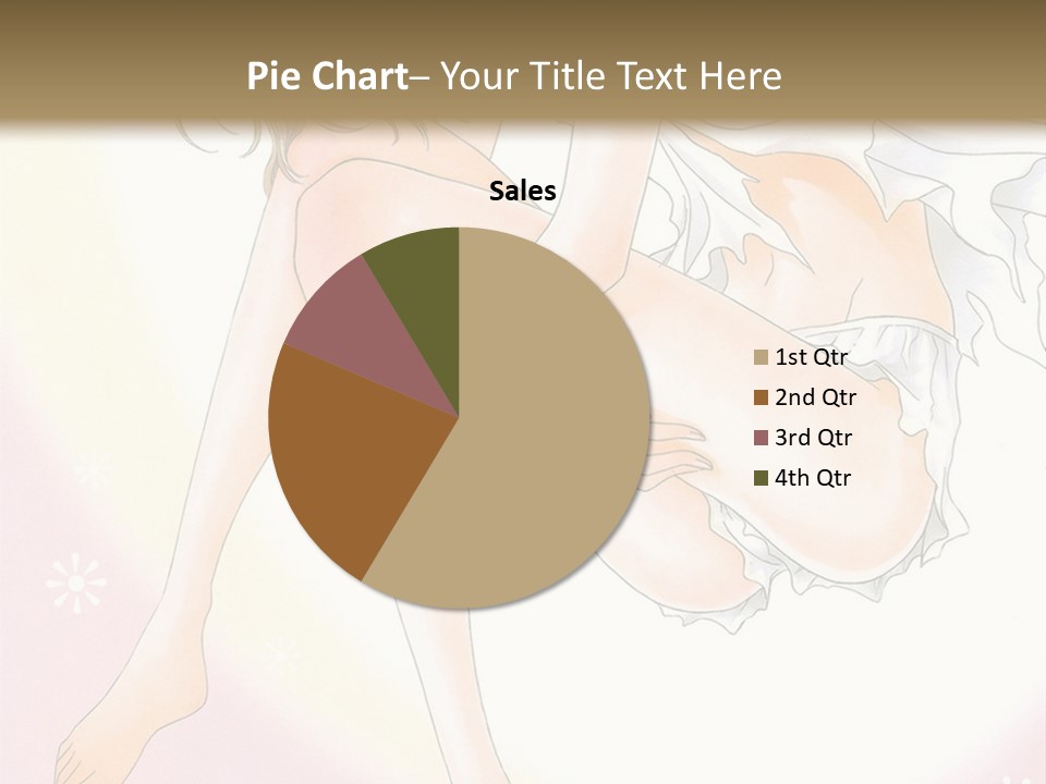 A Naked Woman Is Sitting On A Pink Background PowerPoint Template