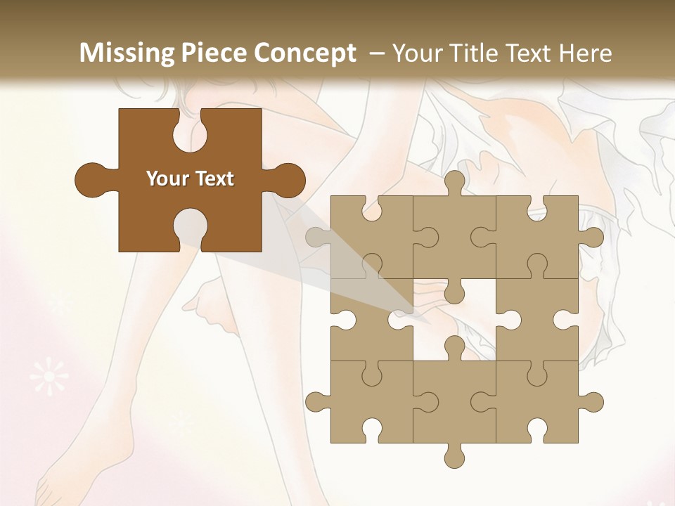 A Naked Woman Is Sitting On A Pink Background PowerPoint Template