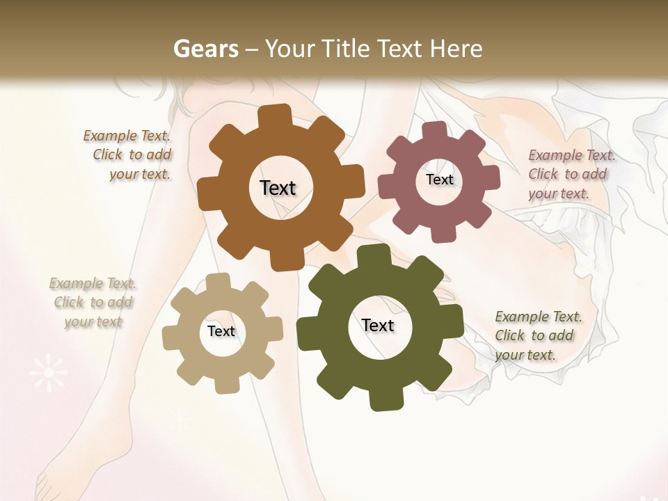 A Naked Woman Is Sitting On A Pink Background PowerPoint Template