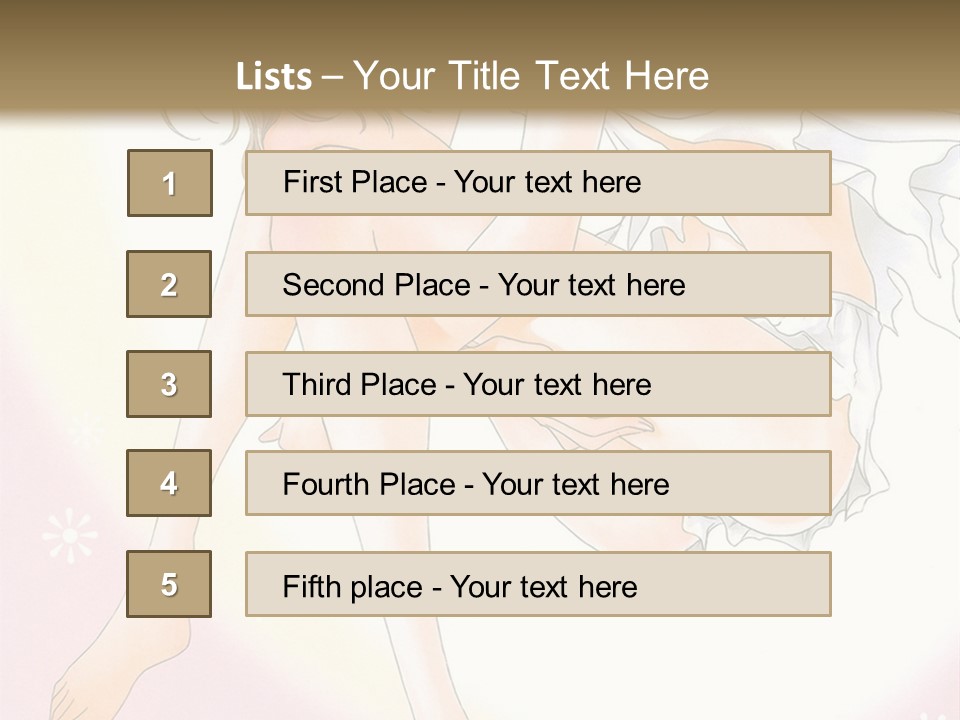 A Naked Woman Is Sitting On A Pink Background PowerPoint Template