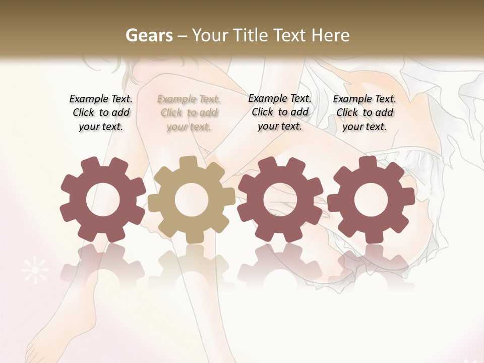 A Naked Woman Is Sitting On A Pink Background PowerPoint Template