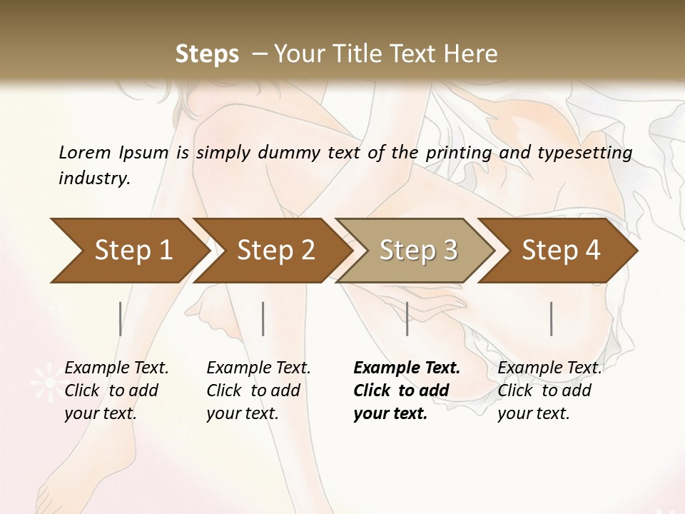 A Naked Woman Is Sitting On A Pink Background PowerPoint Template