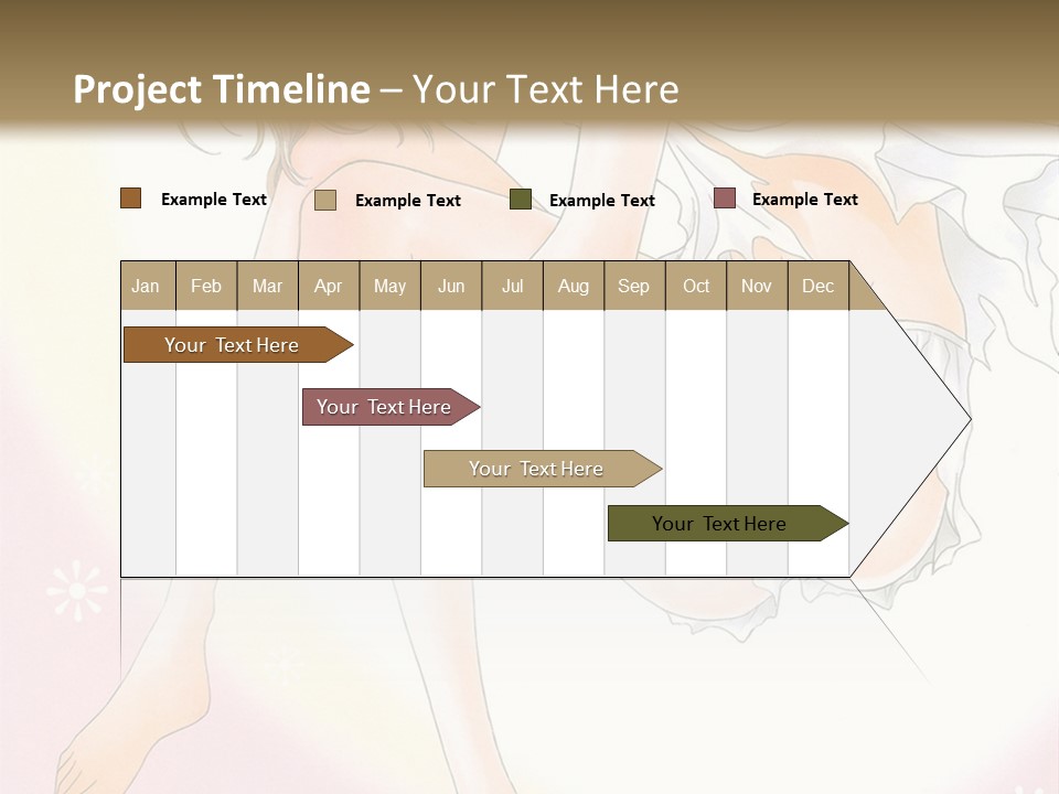 A Naked Woman Is Sitting On A Pink Background PowerPoint Template