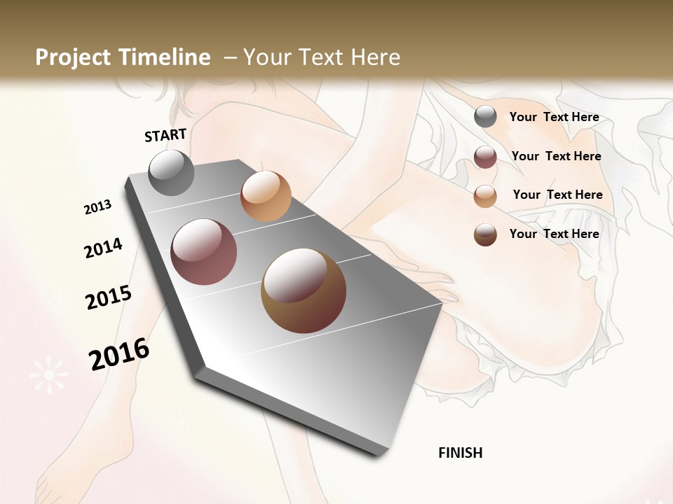 A Naked Woman Is Sitting On A Pink Background PowerPoint Template