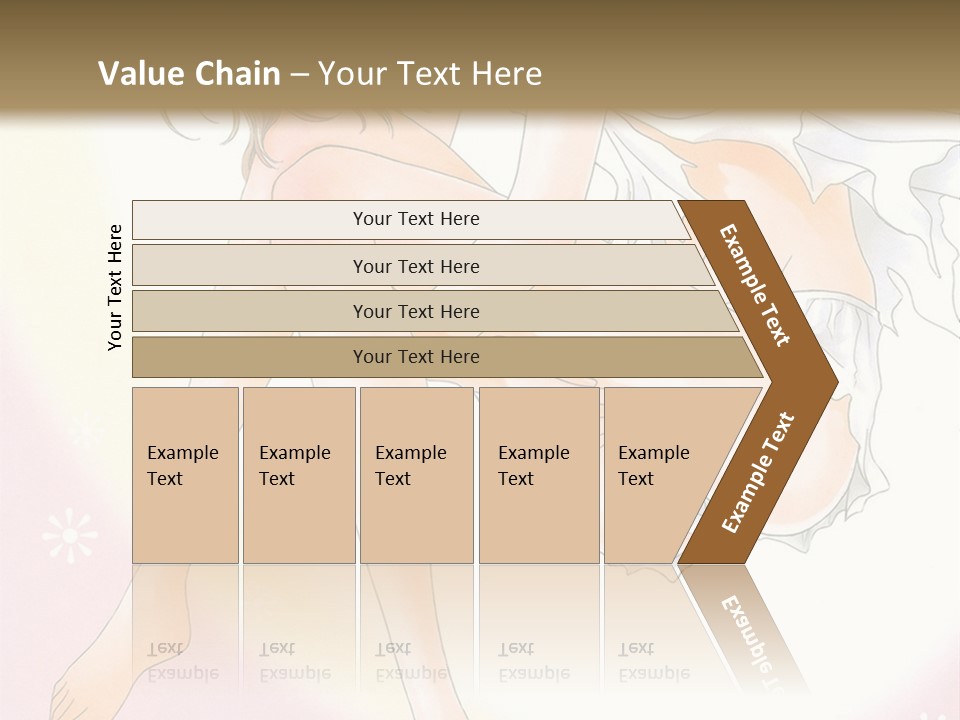 A Naked Woman Is Sitting On A Pink Background PowerPoint Template