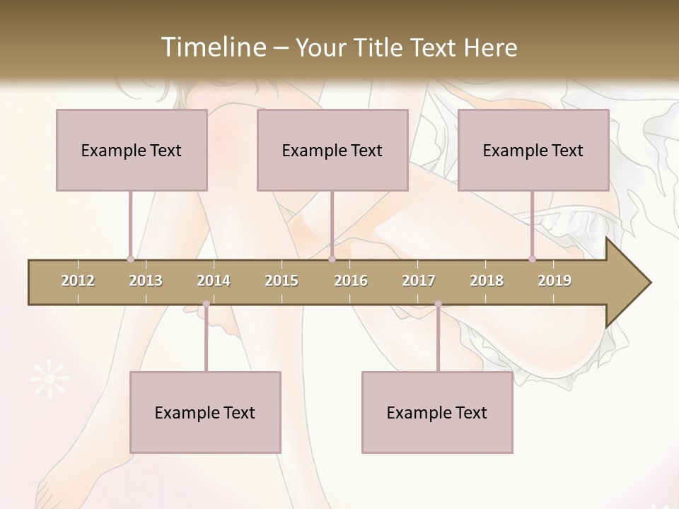 A Naked Woman Is Sitting On A Pink Background PowerPoint Template