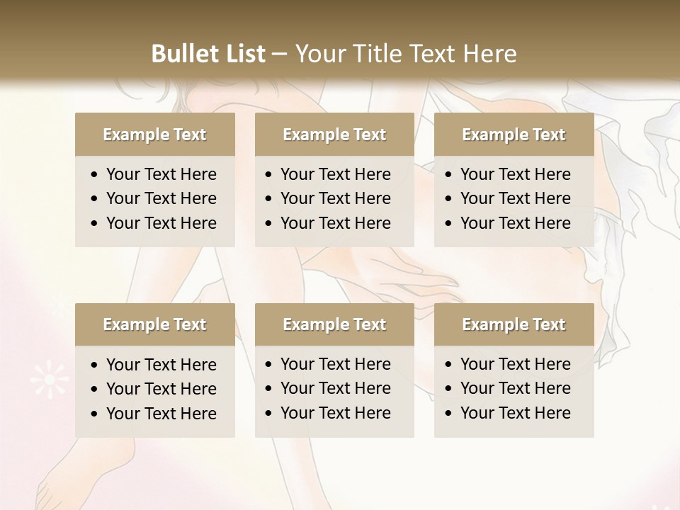 A Naked Woman Is Sitting On A Pink Background PowerPoint Template