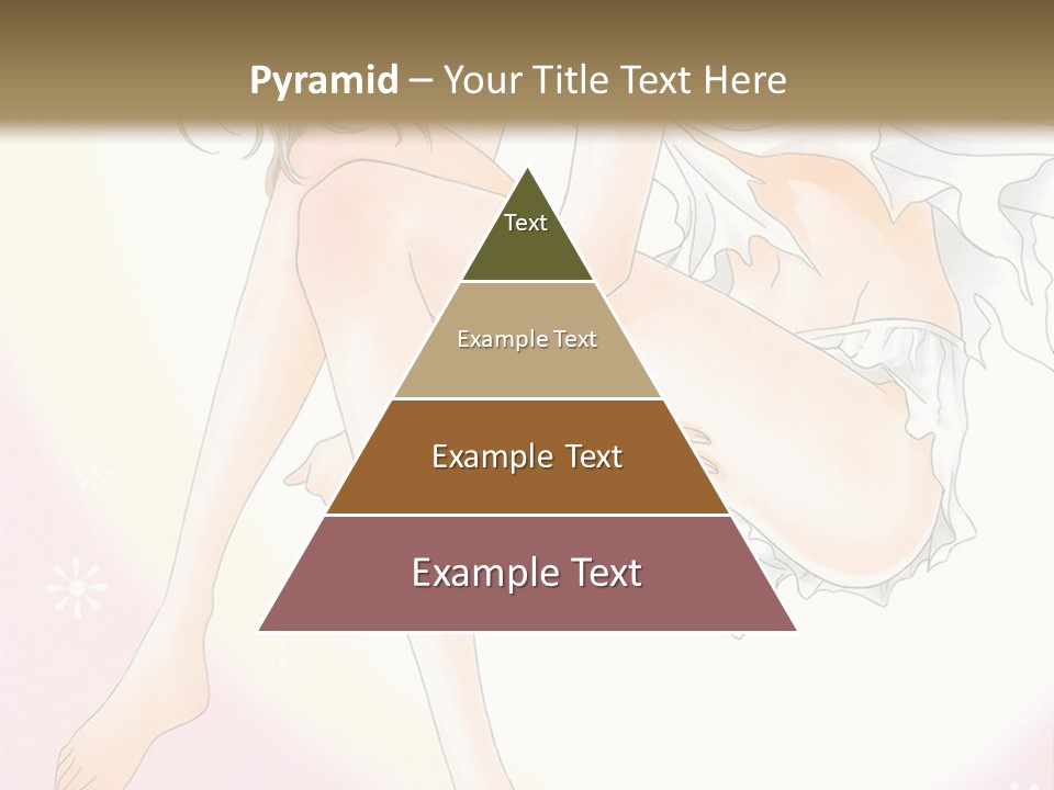 A Naked Woman Is Sitting On A Pink Background PowerPoint Template