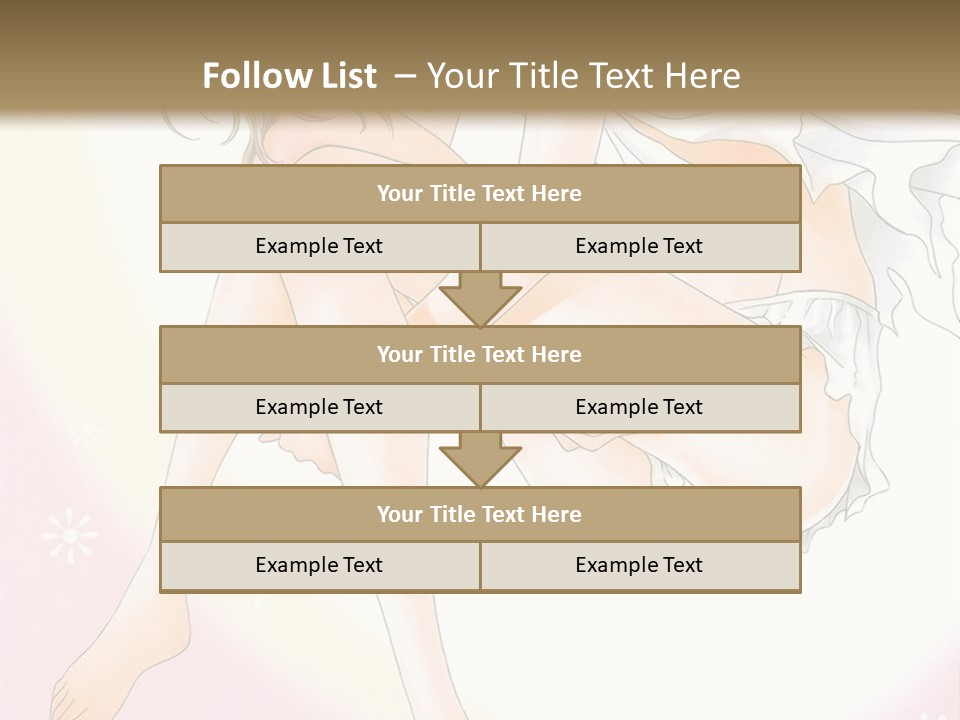 A Naked Woman Is Sitting On A Pink Background PowerPoint Template